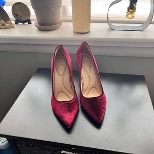 ANTONIO MELANI Burgundy Velvet Heels